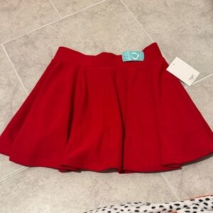 New Mix Vibrant Red Skater Skirt